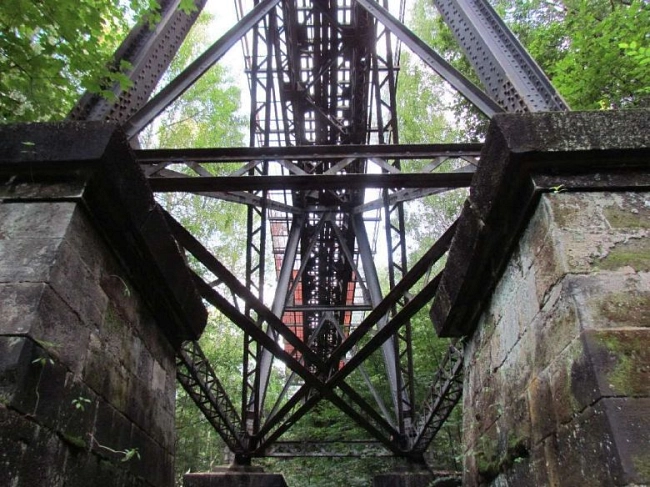 Blick von unten auf das Lindenhofviadukt